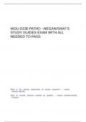 WGU D236 Patho - Megan&sol;Shay&rsquo;s Study Guides