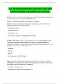 BOC Microbiology Practice Questions with 100&percnt; Correct Answers to guarantee A&plus;&vert; Verified