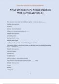 ANAT 201 homework 3 Exam Questions With Correct Answers A&plus;