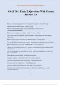 ANAT 201&colon; Exam 2&comma; Questions With Correct Answers A&plus;