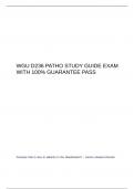 WGU D236 Patho Study Guide