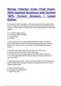Barney Fletcher Cram Final Exam Questions & answers