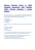 Barney Fletcher Exam 2 Questions & answers