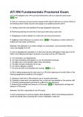 ATI RN Fundamentals Proctored Exam Questions & answers