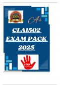 CLA1502  EXAM PACK   2025 