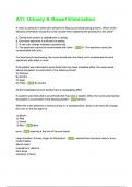 ATI&semi; Urinary & Bowel Elimination Complete Set Review With Correct Answers