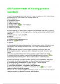 ATI Fundamentals of Nursing practice exam&semi; QUESTIONS AND ANSWERS LATEST UPDATES
