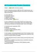 ATI Fundamentals Practice Questions exam&semi; QUESTIONS AND ANSWERS LATEST UPDATES
