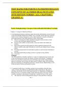 TEST BANK FOR PORTH S PATHOPHYSIOLOGY CONCEPTS OF ALTERED HEALTH STATES 10TH EDITION NORRIS &vert; ALL CHAPTERS &vert; GRADED A&plus;