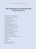 BOC Immunology Exam Questions With Correct Answers A&plus;