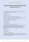 BOC Microbiology Practice Questions With Correct Answers A&plus;