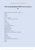 CEA Exam Questions With Correct Answers A&plus;