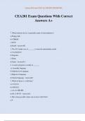 CEA201 Exam Questions With Correct Answers A&plus;