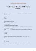 Cea201 Exam Questions With Correct Answers A&plus;