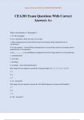 CEA201 Exam Questions With Correct Answers A&plus;