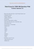 Third Exam for CHSO 404 Questions With Correct Answers A&plus;