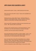 HPTC EXAM 2025 QUIZZES & ANS&excl;&excl;