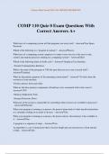 COMP 110 Quiz 0 Exam Questions With Correct Answers A&plus;