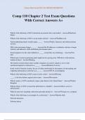 Comp 110 Chapter 2 Test Exam Questions With Correct Answers A&plus;