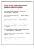 AMCA physical therapy aide prep guide QUESTIONS WITH ANSWERS