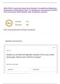 WGU D291 Learning Experience Design Foundations&vert;Objective Assessment OA&vert;Explore New 72 Questions and Answers&vert;100&percnt; Correct&vert;Latest 2025 Update with Complete solution