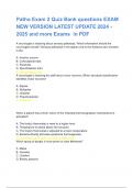 Patho Exam 2 Quiz Bank questions EXAM NEW VERSION LATEST UPDATE 2024 - 2025 Questions & answers