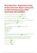 WGU D236 Patho - Megan &comma;Shay&rsquo;s Study Guides Flashcards Megan-s study guide for D236 Questions & answers