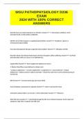 WGU PATHOPHYSIOLOGY D236 EXAM Questions & answers