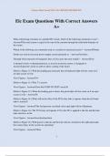 Elc Exam Questions With Correct Answers A&plus;