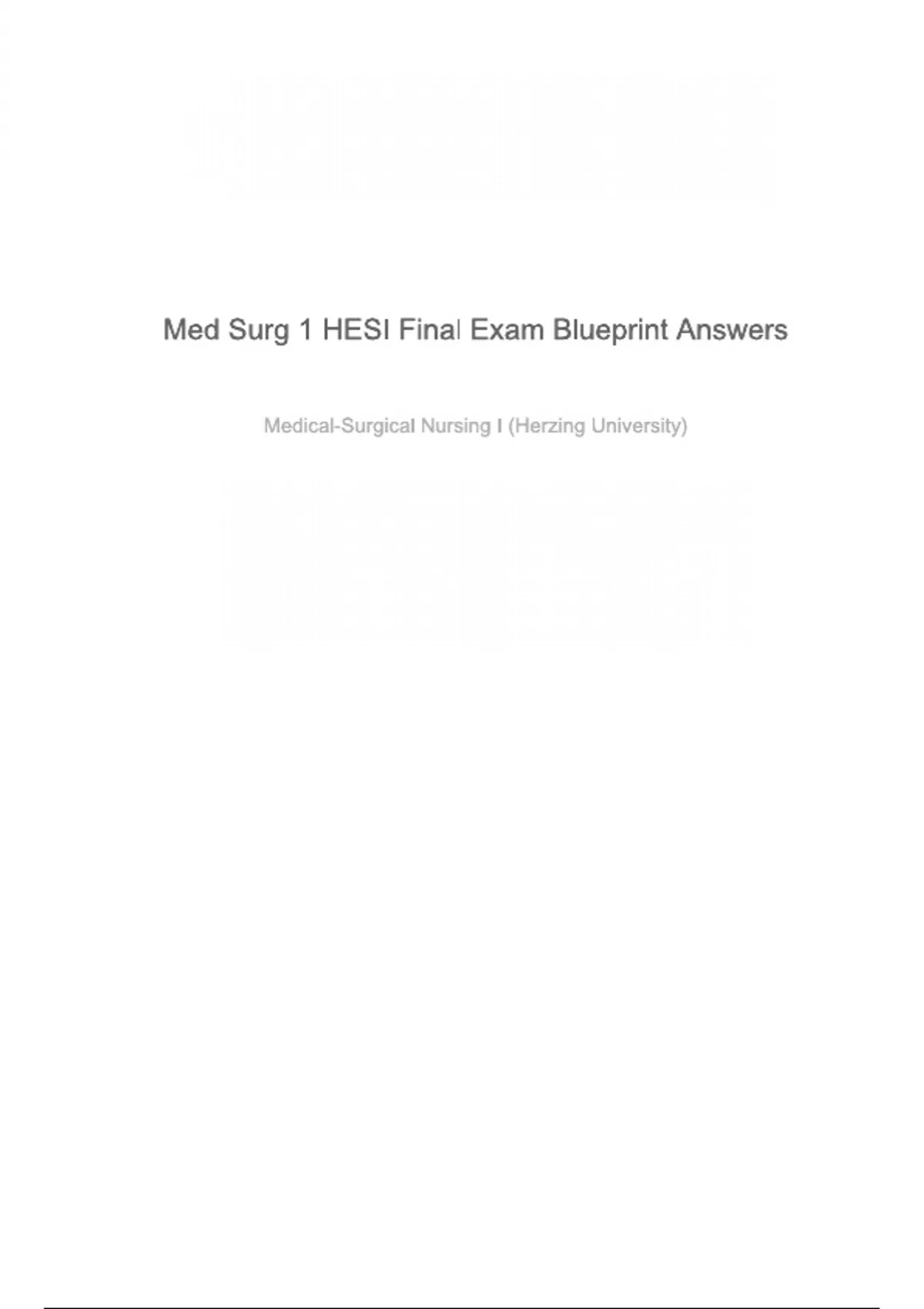 Med Surg 1 HESI Final Exam Questions with 100% Correct Answers ...
