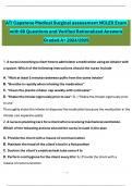 Package deal for ATI Capstone Medical Surgical assessment NCLEX Exam 1and 2 with Multiple  Choices Questions and Rationalized Answers 2025&sol;2026