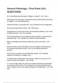 General Pathology - Final Exam &lpar;ALL QUESTIONS&rpar; Questions with 100&percnt; Correct Answers &vert; Verified &vert; Latest Update 2025