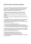 OB Final Exam Test bank Questions with 100&percnt; Correct Answers &vert; Verified &vert; Latest Update 2025