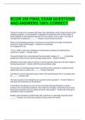 BCOR 350 FINAL EXAM QUESTIONS AND ANSWERS 100&percnt; CORRECT 