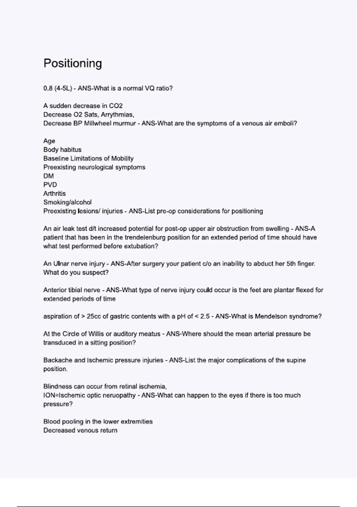 Positioning Questions with 100% Correct Answers | Verified | Latest ...