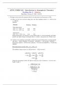 CHEM 219 &ndash; Introduction to Atmospheric Chemistry Problem Set 3 &ndash; Solution