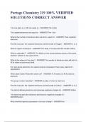 Portage Chemistry 219 Questions with 100&percnt; Correct Answers &vert; Verified &vert; Latest Update 2025