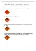 HAZMAT PLACARD QUESTIONS AND ANSWERS