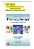 Test Bank for Pharmacotherapy Principles And Practice 4th Edition Chisholm-Burns All 1-67 Chapters Covered &comma;Latest Edition&comma;