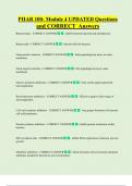 PHAR 100- Module 4 UPDATED Questions and CORRECT Answers