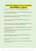PHAR 100- Module 3 ACTUAL Questions and CORRECT Answers
