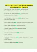 PHAR 100 UPDATED ACTUAL Questions and CORRECT Answers