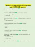 PHAR 100- Module 6 UPDATED Questions and CORRECT Answers