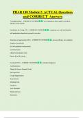 PHAR 100 Module 5 ACTUAL Questions and CORRECT Answers