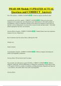 PHAR 100 Module 5 UPDATED ACTUAL  Questions and CORRECT Answers