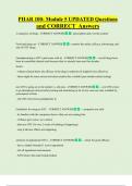 PHAR 100- Module 5 UPDATED Questions and CORRECT Answers