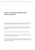 Level 1 CVA Exam Questions and Correct Answers