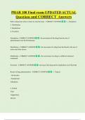 PHAR 100 Bundled Exam Questions ALL WITH  CORRECT Answers