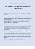 FHGEN 120 Exam Package Deal A&plus;