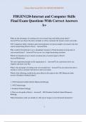 FHGEN120-Internet and Computer Skills Final Exam Questions With Correct Answers A&plus;
